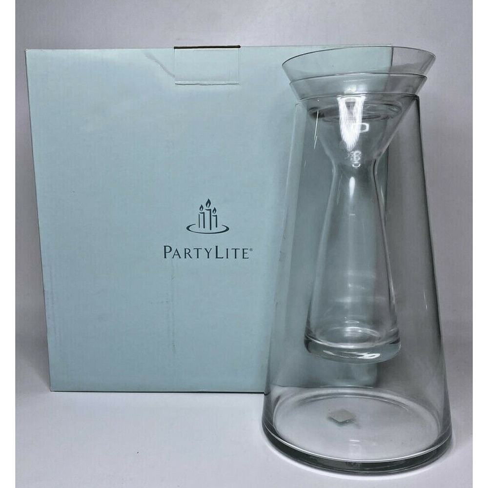 PartyLite Symmetry 3 In 1 Candle Holder Retired NIB P12D/P95075